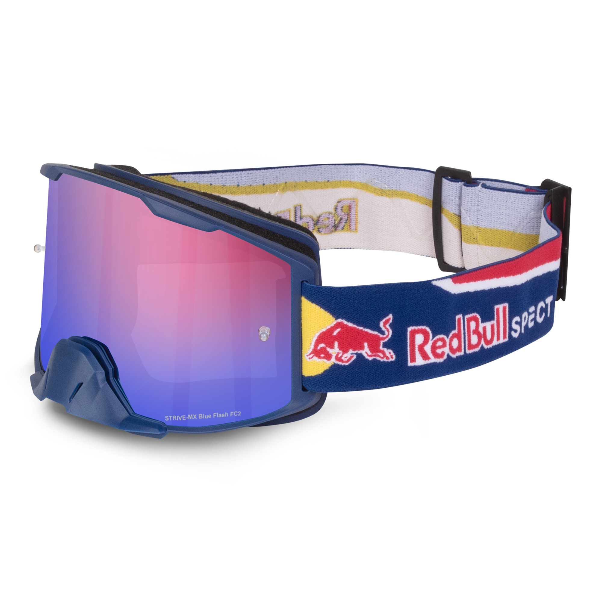 Red Bull Spect MX/MTB Google+Nose Guard Whip Yellow Clear Flash