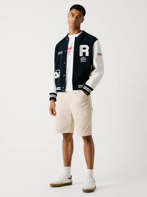 Red Bull Racing Leather Varsity Jacket by PEPE JEANS | Red
